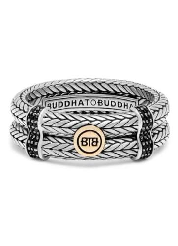 Buddha to Buddha Ellen Double Limited ring van zilver met detail van 1...