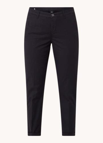 MAC Jeans Mid waist slim fit cropped chino met steekzakken en stretch