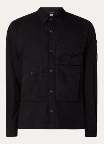 C.P. Company Gabardine regular fit overshirt met borstzak