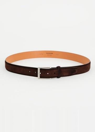 Magnanni Crostidifu Cacao riem van suède