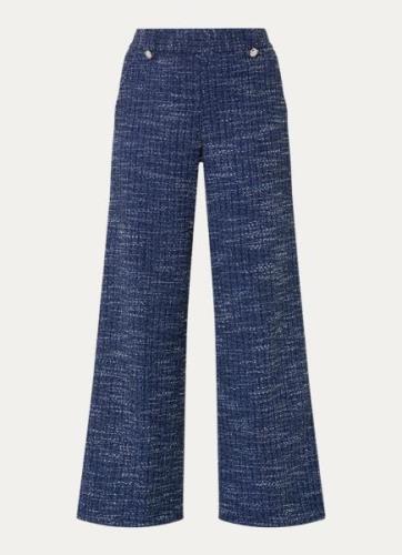 Maje High waist flared fit pantalon met tweed-look