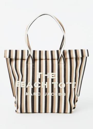 Marc Jacobs The Beach Tote schoudertas met streepprint en logobordurin...