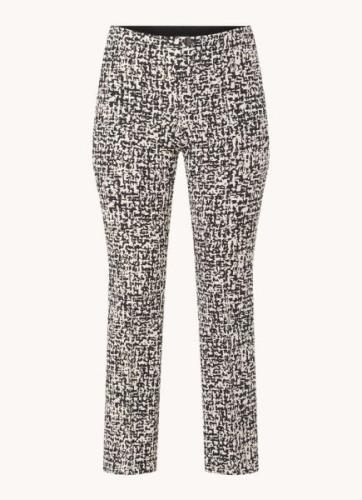 Rosner Alisa mid waist slim fit cropped pantalon met grafische print