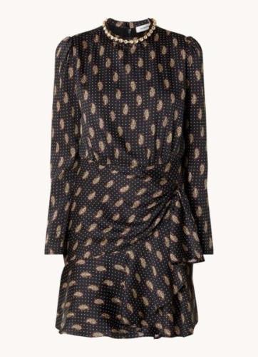 Sandro Midi jurk met print en strass