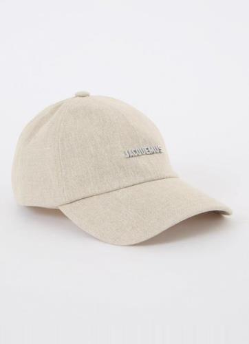 Jacquemus La Casquette Gadjo pet in linnenblend met logo