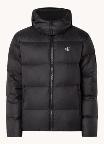 Calvin Klein Down puffer jack met donsvullling en afneembare capuchon