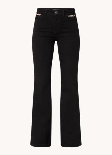 Maje High waist flared jeans met gekleurde wassing