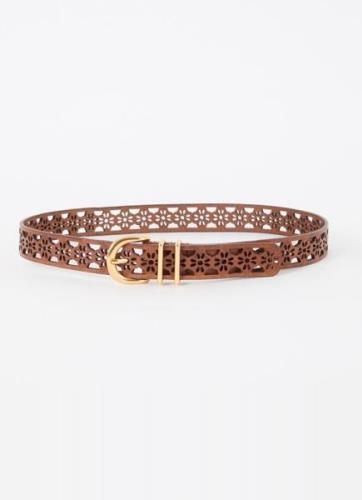 Maje Riem van leer met cut-out detail