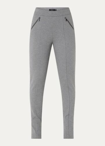 Claudia Sträter High waist slim fit pantalon met ritszakken