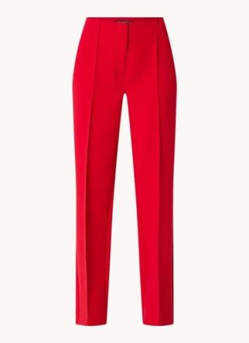 Expresso Mid waist straight fit pantalon met persplooi