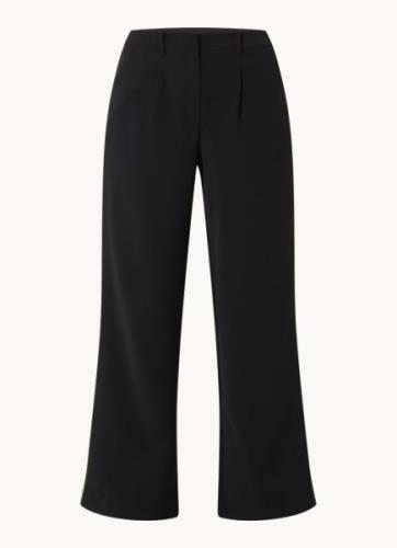 Whistles High waist wide fit pantalon van crêpe met steekzakken