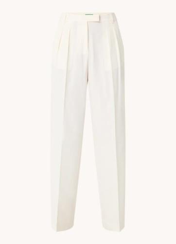 Benetton High waist loose fit pantalon met steekzakken