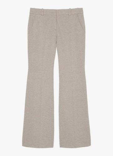 Marc O'Polo Mid waist straight fit pantalon met gemêleerd dessin