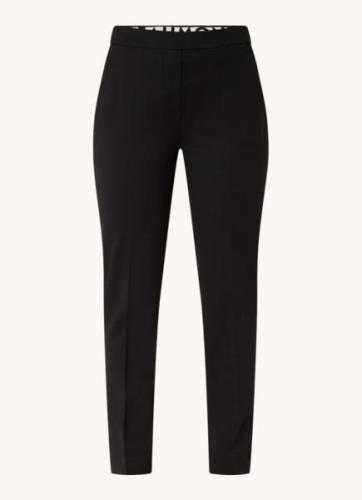 Beaumont Charlie mid waist slim fit cropped pantalon met persplooi