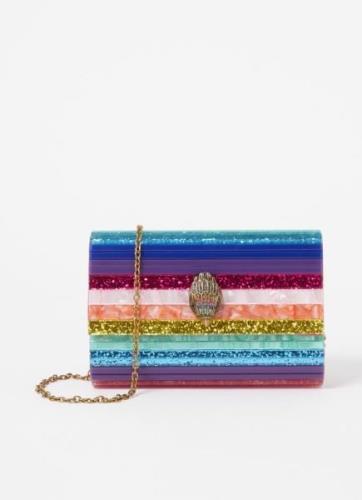 Kurt Geiger Party Eagle clutch met streepprint