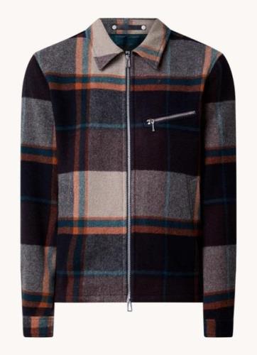 PS Paul Smith Harrington jack in wolblend met ruitdessin