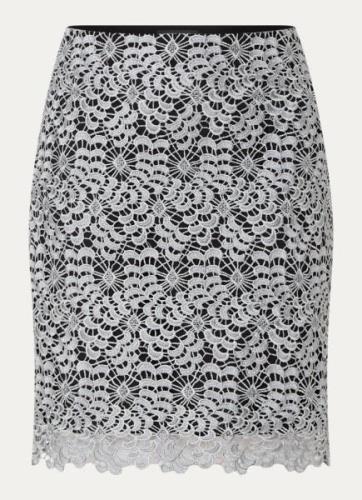 Bruuns Bazaar Joana high waist minirok met opengewerkt dessin