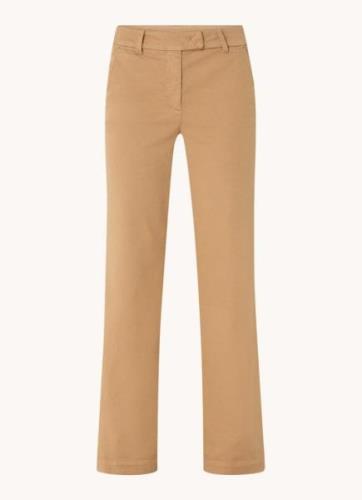 River Woods Mid waist straight fit pantalon met steekzakken