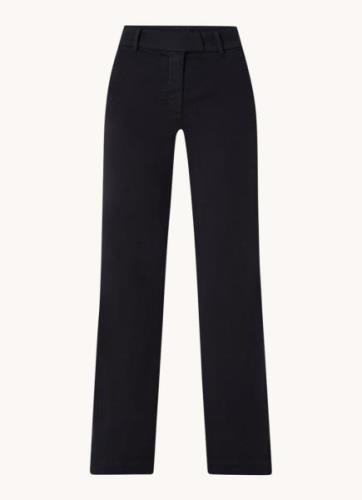 River Woods Mid waist straight fit pantalon met steekzakken