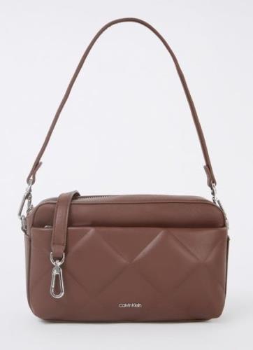 Calvin Klein Quilted crossbodytas met afneembare schouderriem