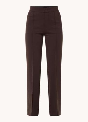 Vanilia High waist flared fit pantalon met ritszakken