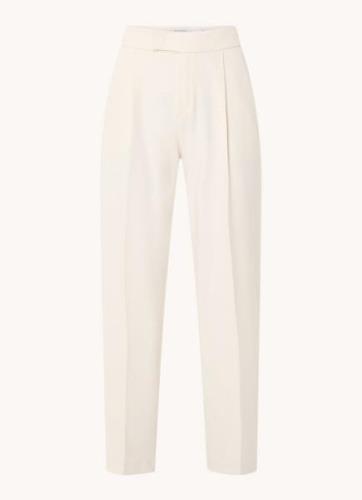 Rosner Mara high waist straight fit pantalon met plooidetail