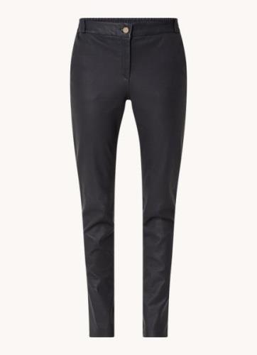 STUDIO AR by Arma Nessia mid waist slim fit broek van lamsleer met ste...