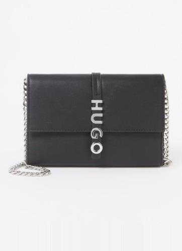 HUGO BOSS Mel clutch met logo en afneembare schouderriem