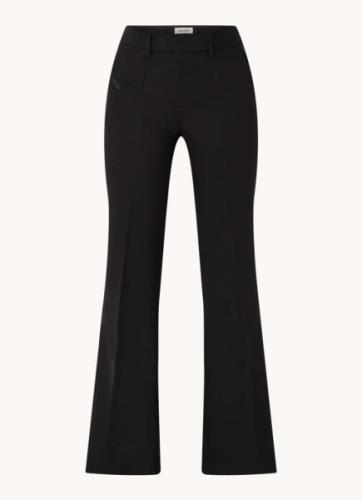 Zadig&Voltaire Mid waist flared pantalon met strass