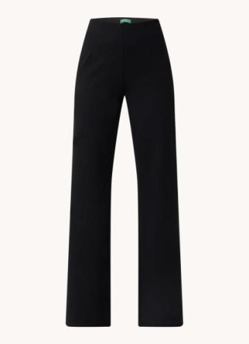 Benetton High waist loose fit pantalon met stretch