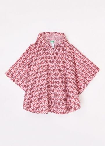 Benetton Poncho regenjas met print