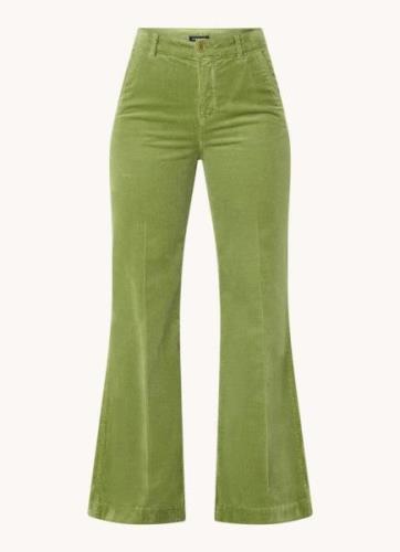 River Woods High waist flared broek van corduroy met steekzakken