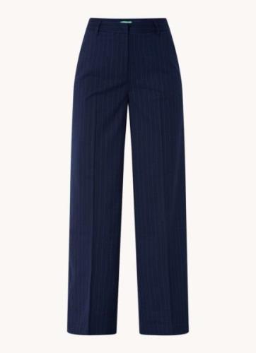 Benetton Hight waist loose fit pantalon met krijtstreep