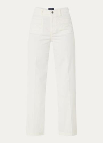 Gardeur Feliza high waist straight fit broek van corduroy