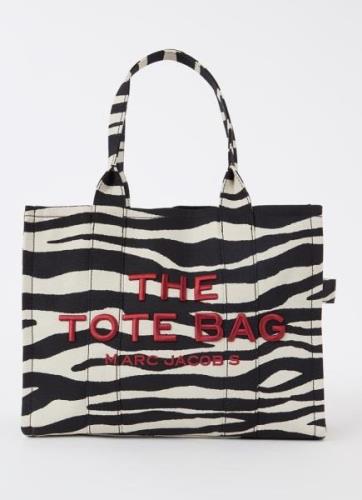 Marc Jacobs The Tote Bag L shopper van canvas met zebraprint