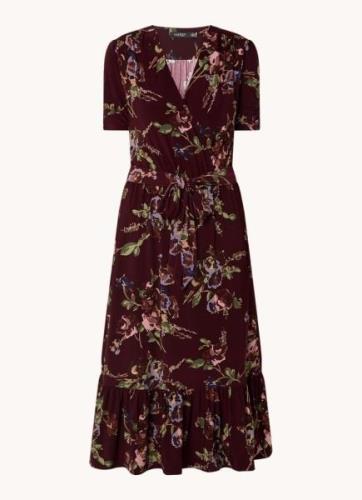 Ralph Lauren Midi wikkeljurk met bloemenprint