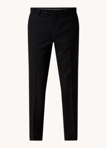 Oscar Jacobson Denz slim fit pantalon van wol met steekzakken