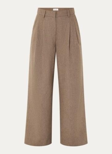 MSCH Copenhagen High waist wide fit pantalon met steekzakken