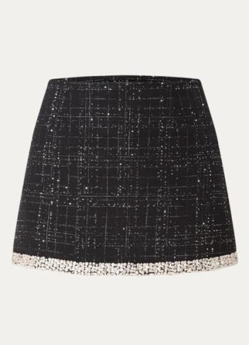 Maje Mini broekrok met tweed-look en strass