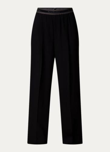 Acne Studios High waist loose fit pantalon in wolblend met steekzakken