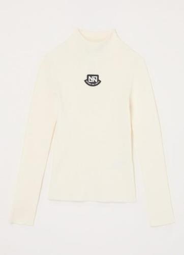 NIK&NIK Olwyn ribgebreide longsleeve met col