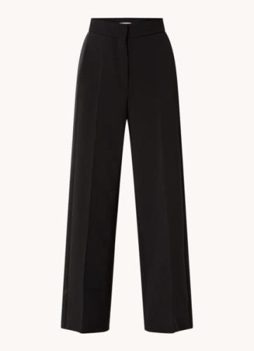 Sandro High waist loose fit pantalon met details van satijn