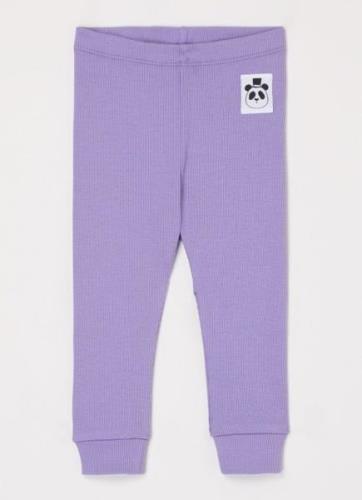 Mini Rodini Solid ribgebreide legging van biologisch katoen