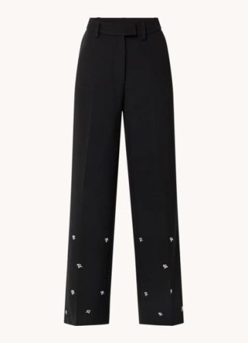 Sofie Schnoor Trula high waist straight fit pantalon met strass