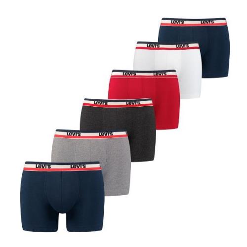 Set van 6 effen boxershorts in katoen