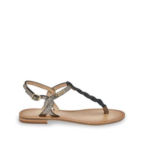 Leren sandalen met teenstukje Hamsong