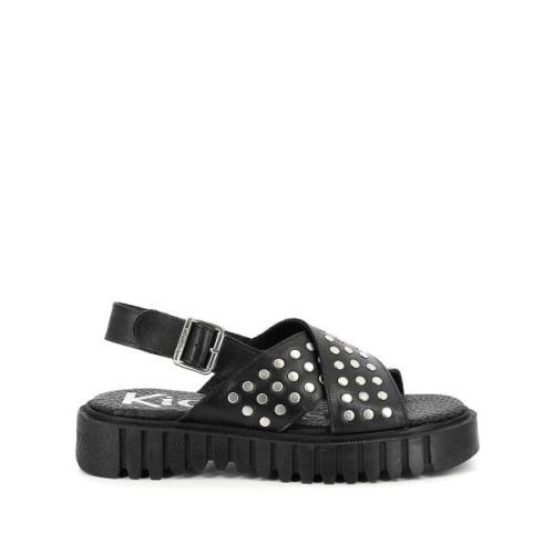 Sandalen in leer Kick Fact met studs