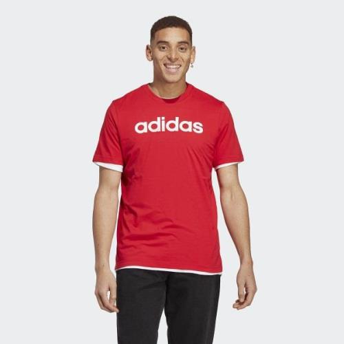 T-shirt met bedrukt logo Adidas Essentials