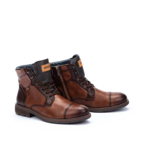 Leren bottines met veters York