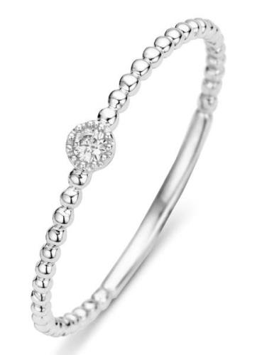 Diamond Point Ring van 14 karaat witgoud met 0.03 ct diamant Joy